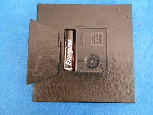 Decorative inlaid wooden clock - battery operated