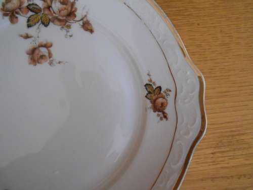 Kobenhavns Porzellain Maleri (KPM) - antique hand decorated cake plate (Denmark)