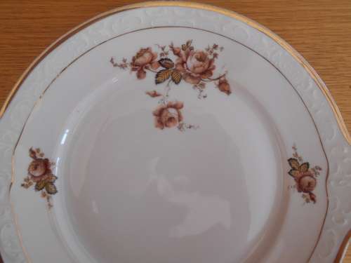Kobenhavns Porzellain Maleri (KPM) - antique hand decorated cake plate (Denmark)