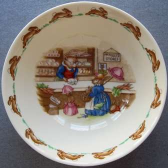 Royal Doulton 'Bunnykins' breakfast bowl (Mr Piggly's Stores) - mint condition