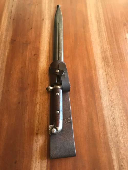Swedish Model 1914 Mauser Bayonet with rare leather frog