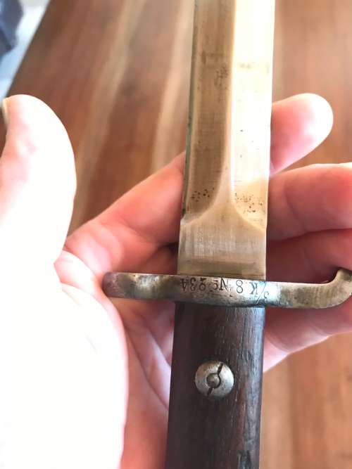 Swedish Model 1914 Mauser Bayonet with rare leather frog