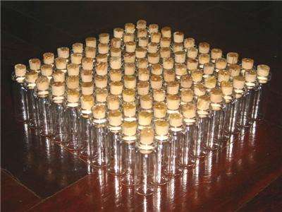 30ml Clear Glass Bottle Vial w/ Corks 3.5cm Tall
