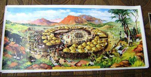 Die Moord op Piet Retief, kunsafdruk gedruk in Italie