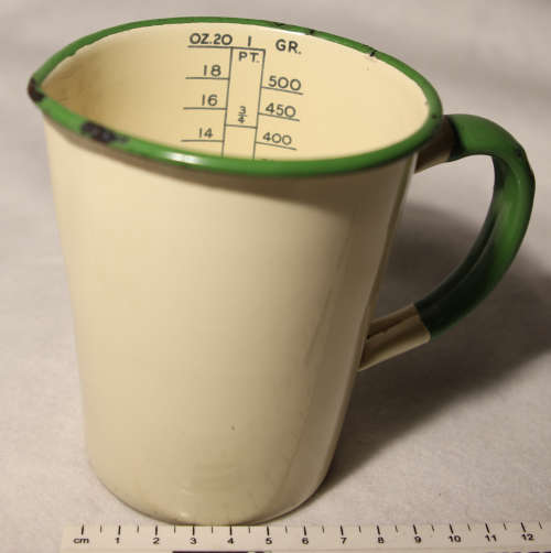 Vintage Enamel Measuring Jug