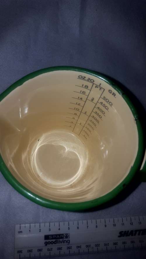 Vintage Enamel Measuring Jug