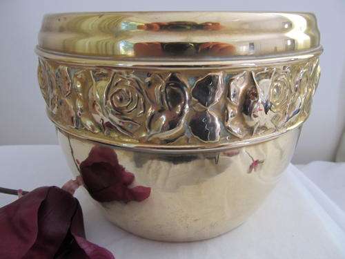 BRASS PLANTER - 'ROSE BOWL'