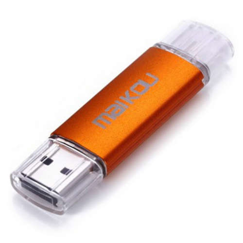 MAIKOU Micro USB OTG USB 2.0 Flash Drive - Orange (32GB)