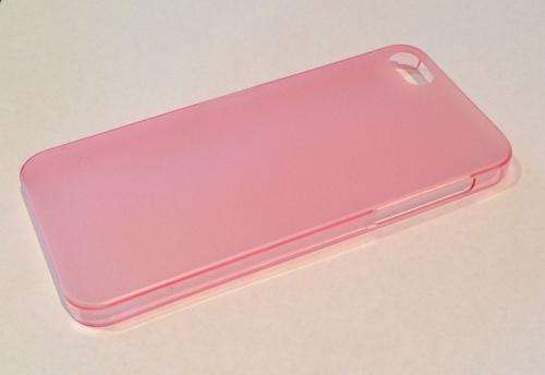 Pink Iphone 5/5s ultra thin matte semi see-through cover case