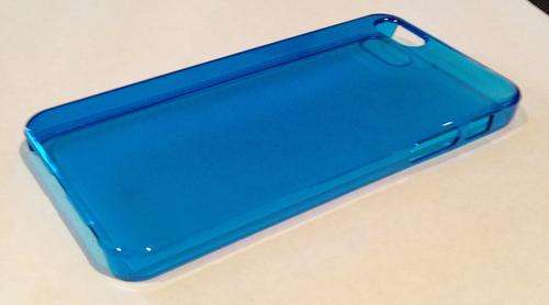 Blue hard back see through iphone 5 cover