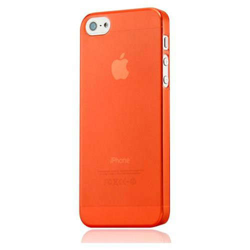 Orange iphone 5/5s matte ultra thin hard back semi see-through cover