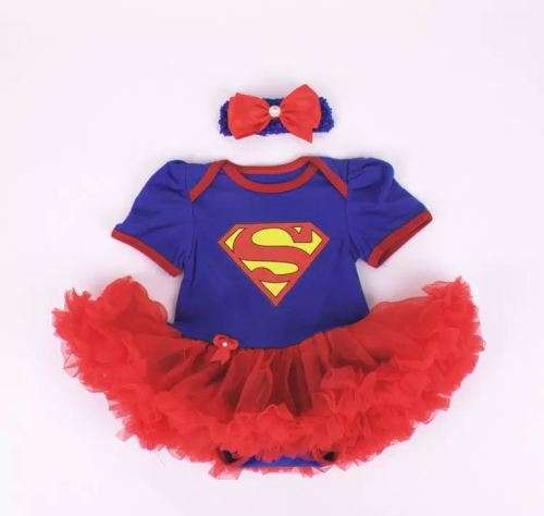 Adorable Supergirl onesie with headband