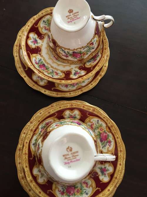 Vintage Royal Albert 'Lady Hamilton' Trios