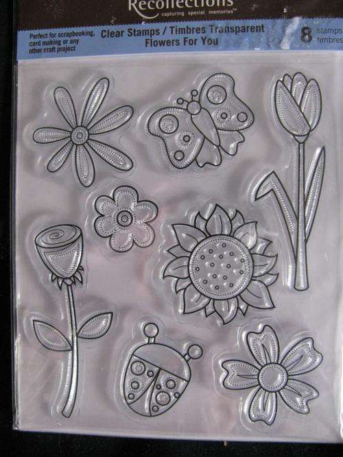 Recollections clear stamps  - 'FLOWERS FOR YOU'