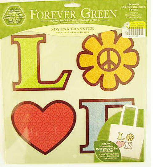 ''LOVE''   -  ForEver Green soy-ink tranSfer New!!!  -