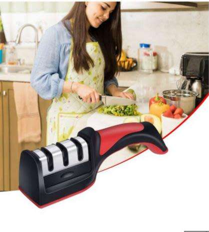 Professional 3 Stage Knife Sharpener (Stainless Steel)