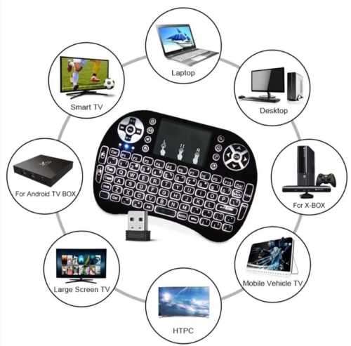 SMART TV WIRELESS KEYBORD(mini) WITH TOUCH PAD (smart tv,tv box,xbox,laptop)