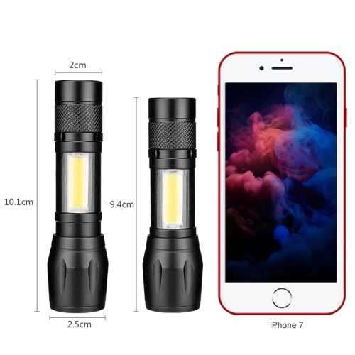 Mini Led Flashlight Built in Battery XP-G Q5 Zoom Focus Torch Lamp 2000 Lumen Adjustable Penlight