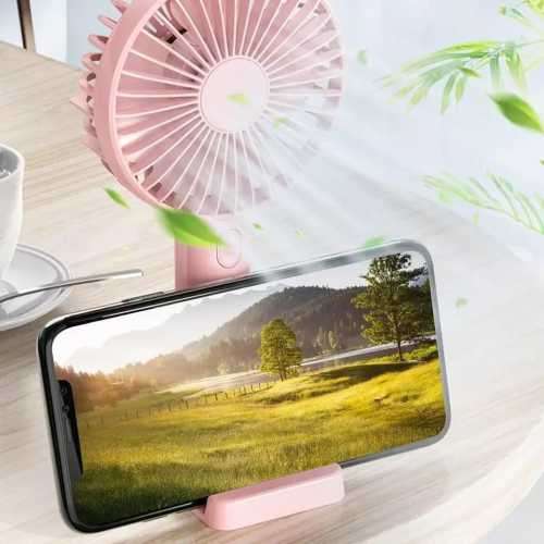 FAN WITH MOBILE PHONE STAND