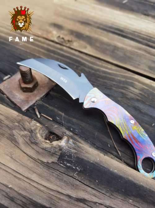 OUTDOOR FOLDING KNIFE (curved blade  w58)
