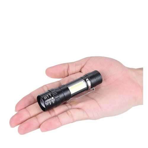 POWERFUL LED FLASHLIGHT Built in Battery Q5 Zoom Focus Torch Lamp 2000 Lumen