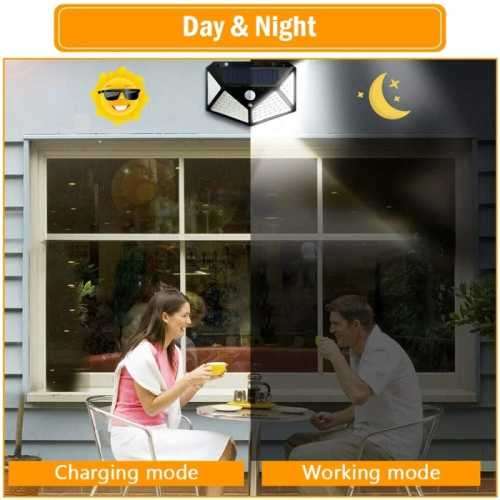 100 LED Solar Light Motion Sensor Waterproof Sunlight Garden Decoration Street Lights Waterproof