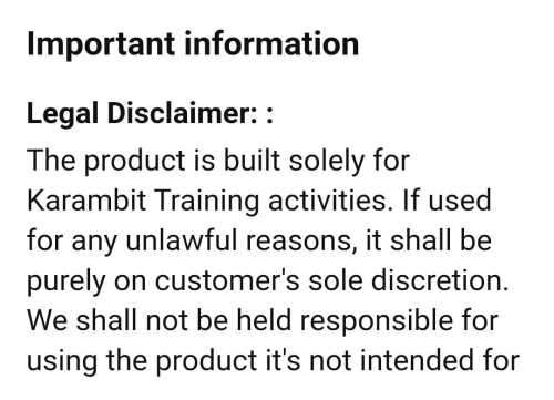 Karambit Knife (stainless steel)