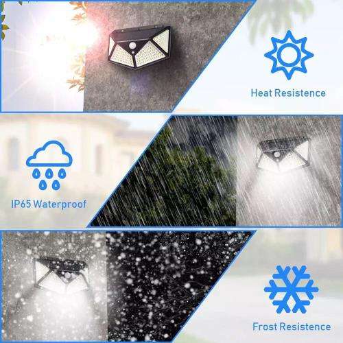 Powerful 100 LED Outdoor Sensor Light , 3 Mode Settings