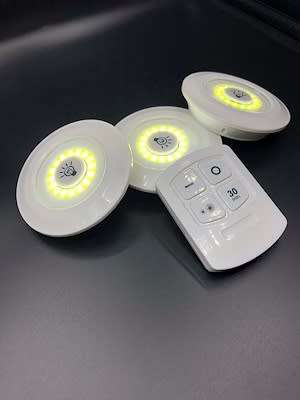 LED Light with Remote Control - Set of 3