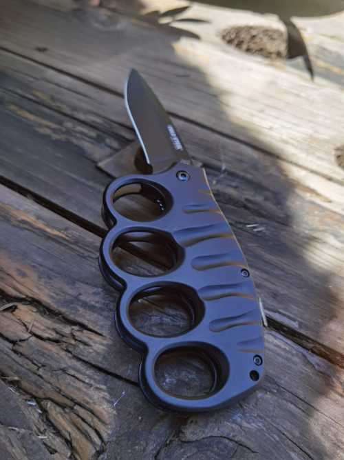 Folding Brass knuckle Knife