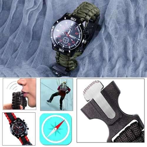 Survival Watch (compass,flint fire starter,whistle)