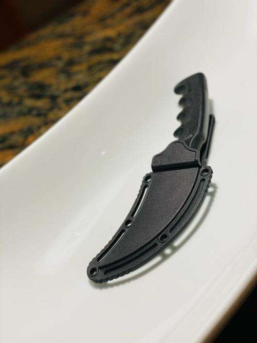 NEW Black Carbon Karambit Knife