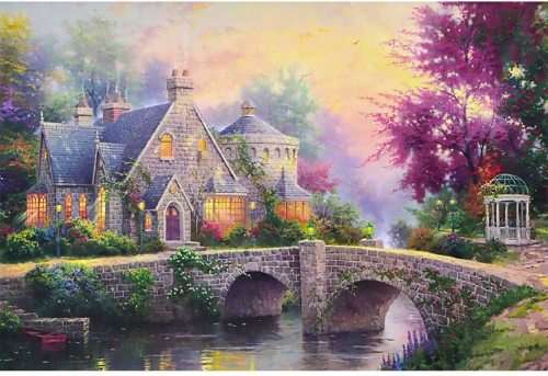 Fairyland Bridge Jigsaw Puzzles for Adults 1000 Piece, Adult Children Intellective Educational Toy