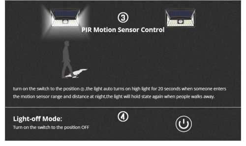 30 WATT LED Outdoor Solar Light , 3 Mode Settings