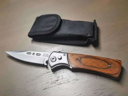 WOODEN HANDLE FLIP BLADE WITH POUCH