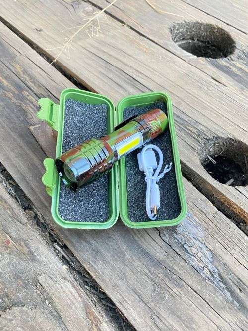 POWERFUL LED FLASHLIGHT Built in Battery(CAMO)