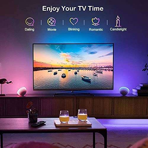 USB LED Strip Light 2 meters with Remote Control TV Back Lighting Kit