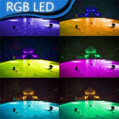 Outdoor Submersible LED Lights Waterproof 10 LED RGB Underwater Fishing Lamp Pond Fountain Lights