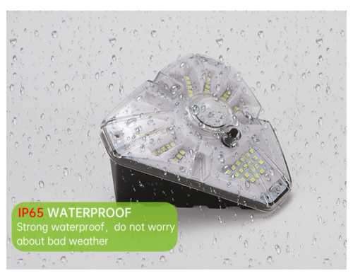Crystal 62led solar wall rainproof ip65 activated light with 3 modes motion sensor