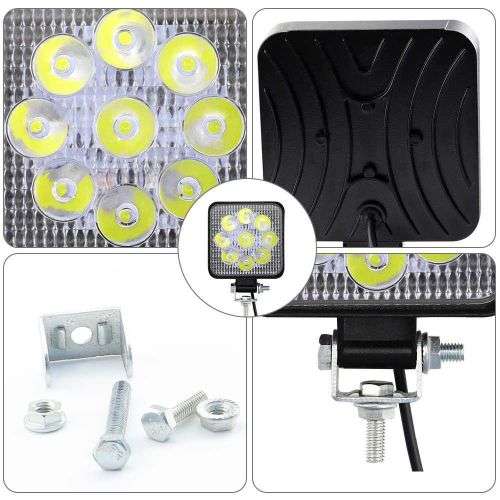 27W 8.5CM Square LED SUV Bakkie 4x4 Boat Motorcycle Headlight Spotlight