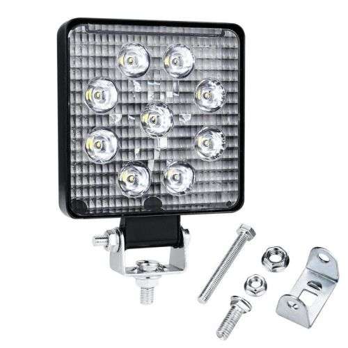 27W 8.5CM Square LED SUV Bakkie 4x4 Boat Motorcycle Headlight Spotlight