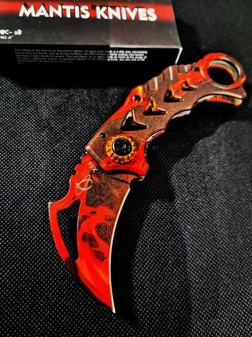 Hydro Dipped Karambit Firery Red