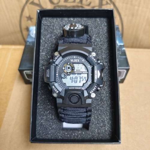 NEW Survival Watch (compass,flint fire starter,whistle)