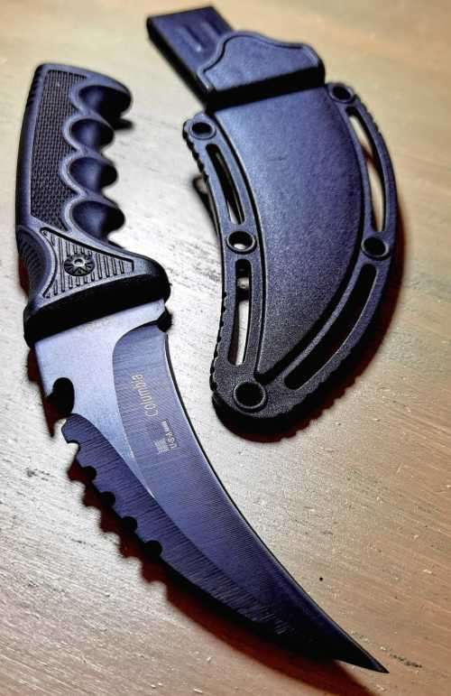 Karambit Black Carbon  Knife