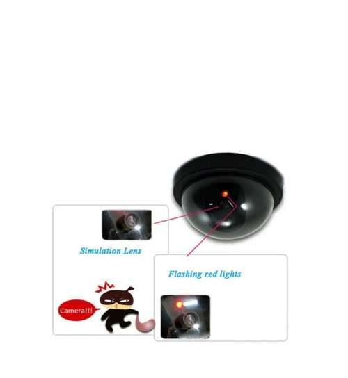 Realistic Looking Round Dummy Camera with Flashing Light