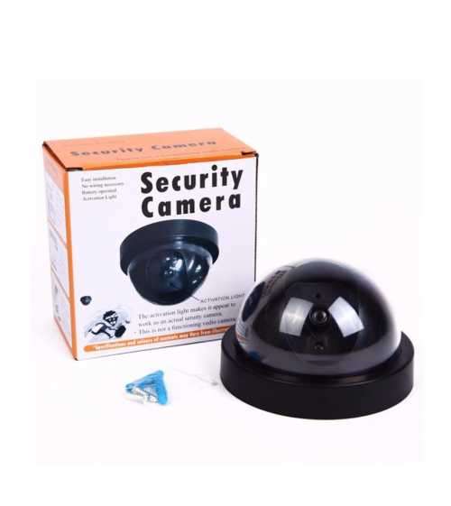 Realistic Looking Round Dummy Camera with Flashing Light
