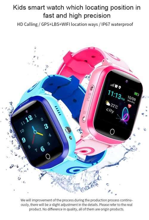 Kid Security GPS tracker Smart Watch (1 purple and 1 peach)