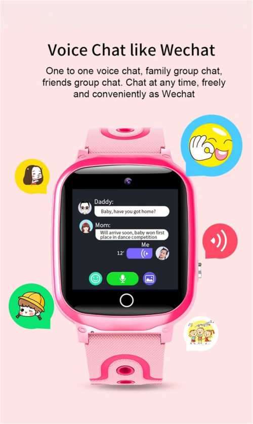 Kid Security GPS tracker Smart Watch (1 purple and 1 peach)