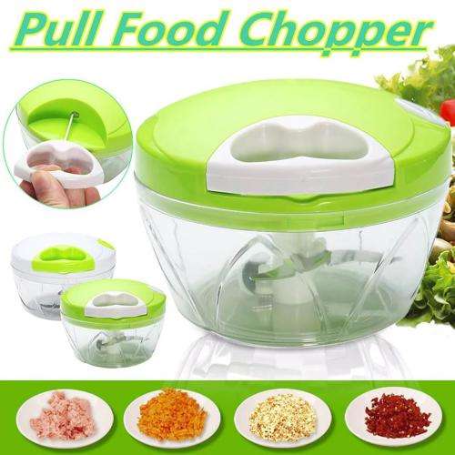 `Speedy Manual Food Chopper: Effortlessly Cut, Chop, and Blend Your Ingredients`