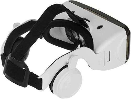 `Immersive Virtual Reality Experience with SHINECON 3D VR Glasses and Earphones (White)`